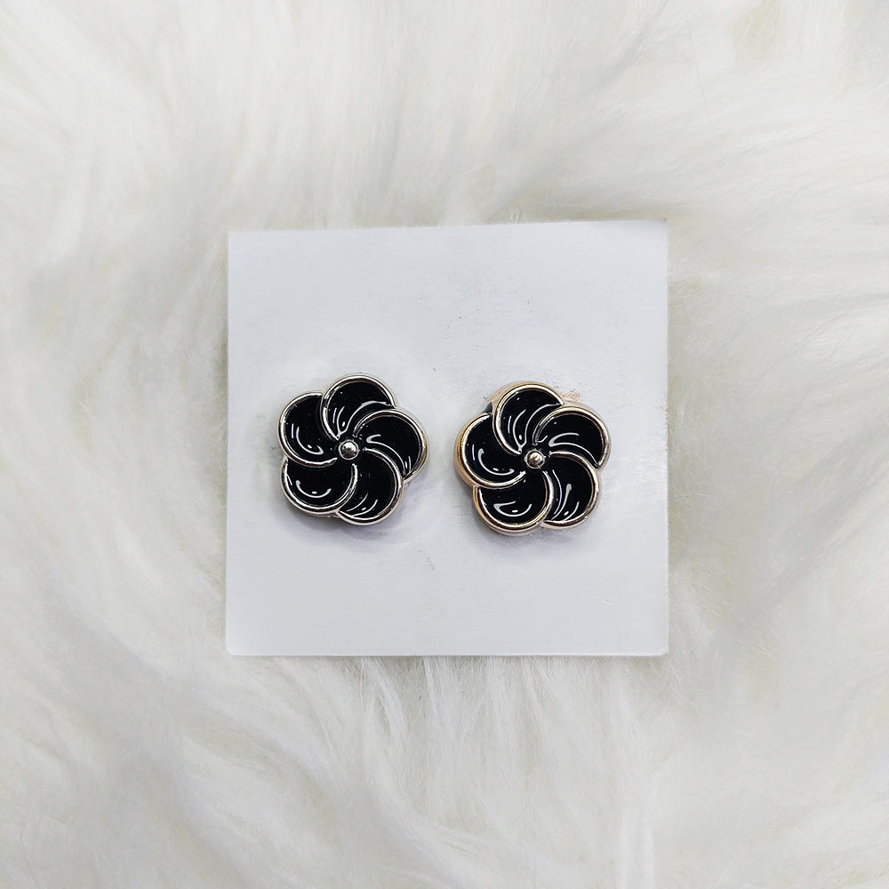 Antique Black Flower Magnet Pins
