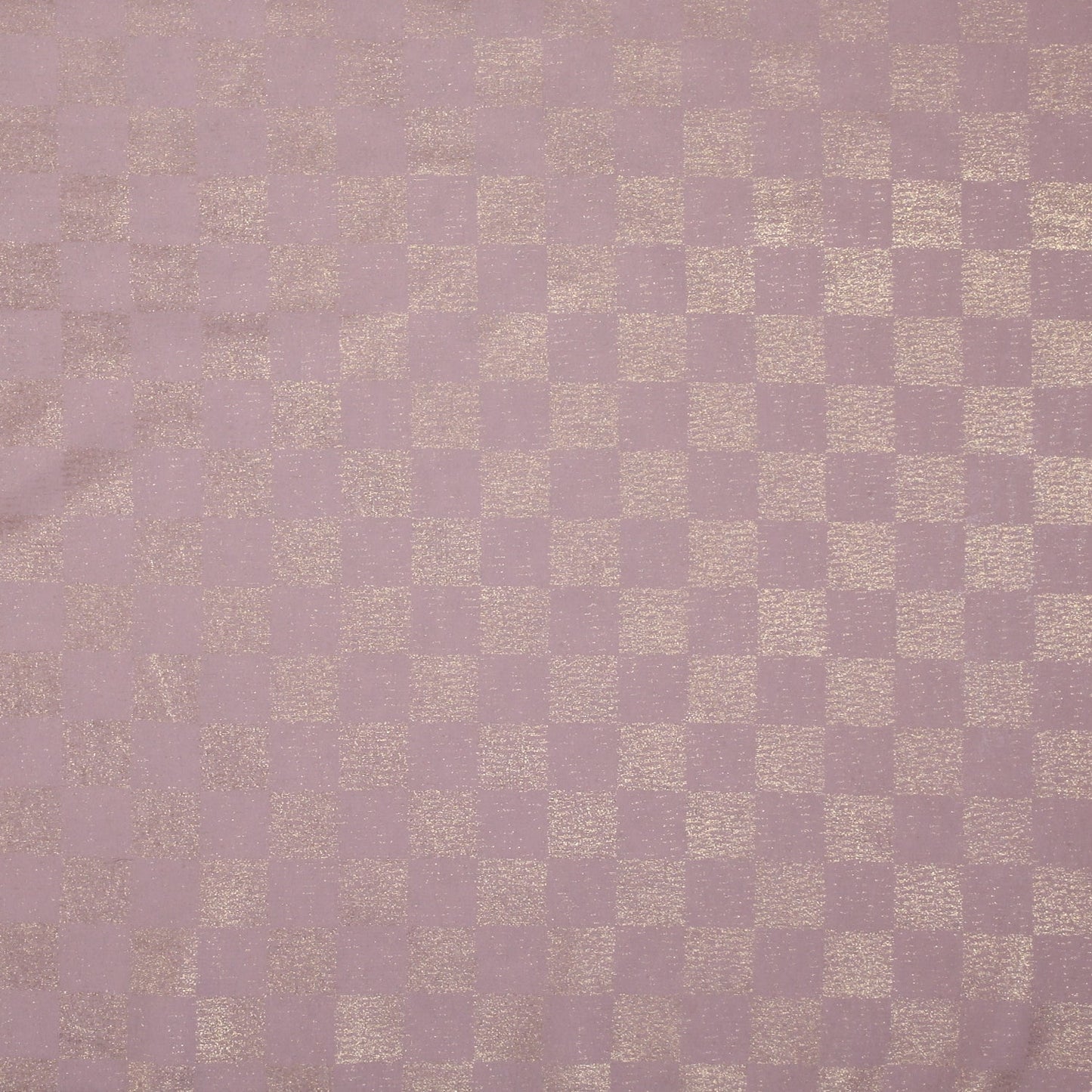Chiffon Check Foil-Tea Pink
