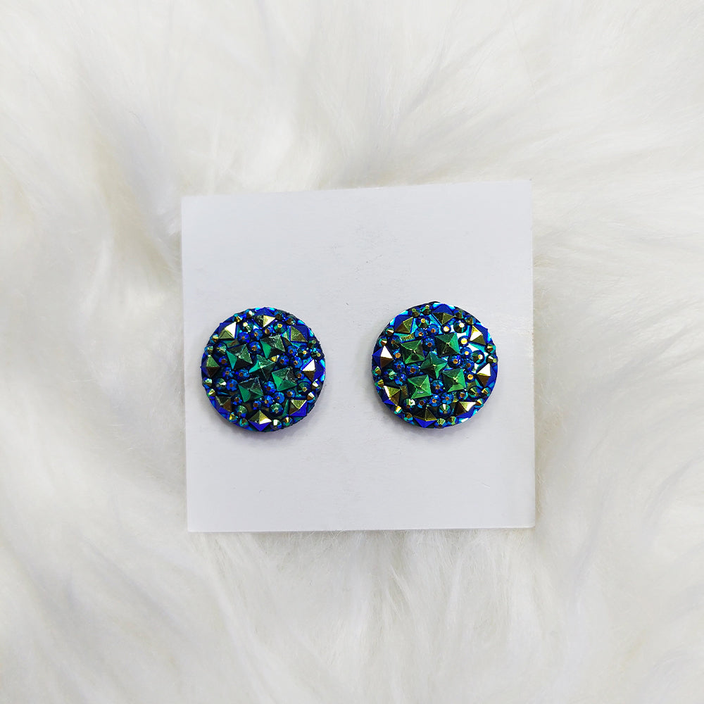 Crystal Blue Magnet Pins