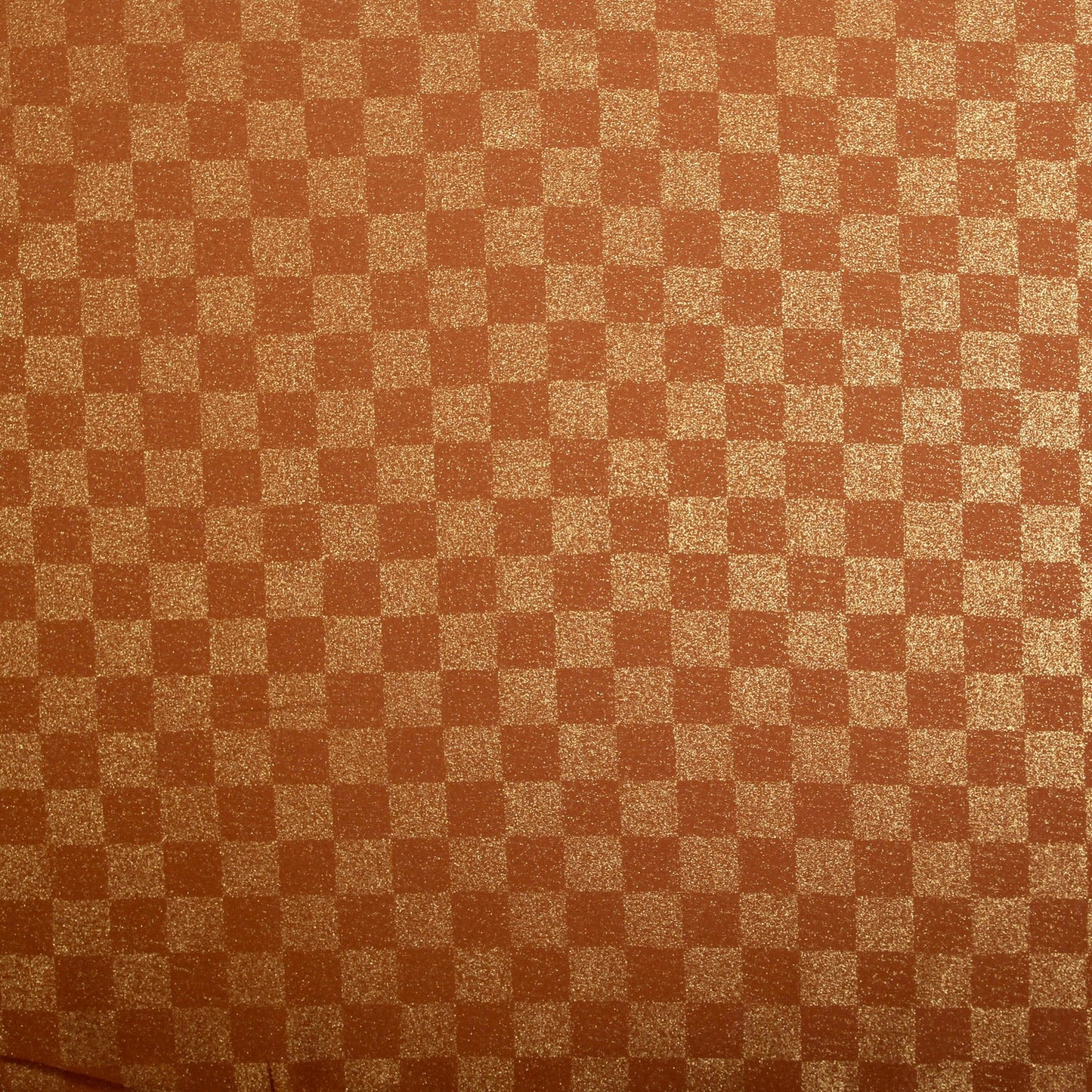 Chiffon Check Foil-Rust