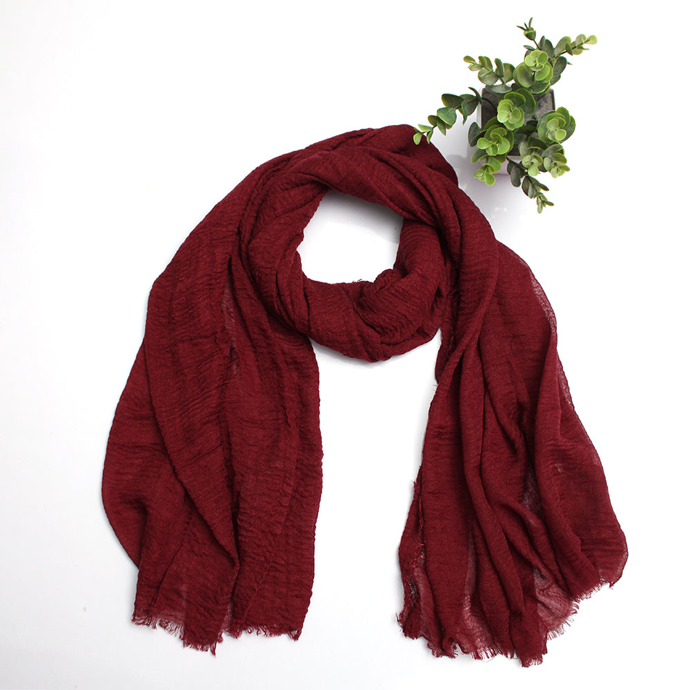 Shades of Scarlet Crimps Hijab