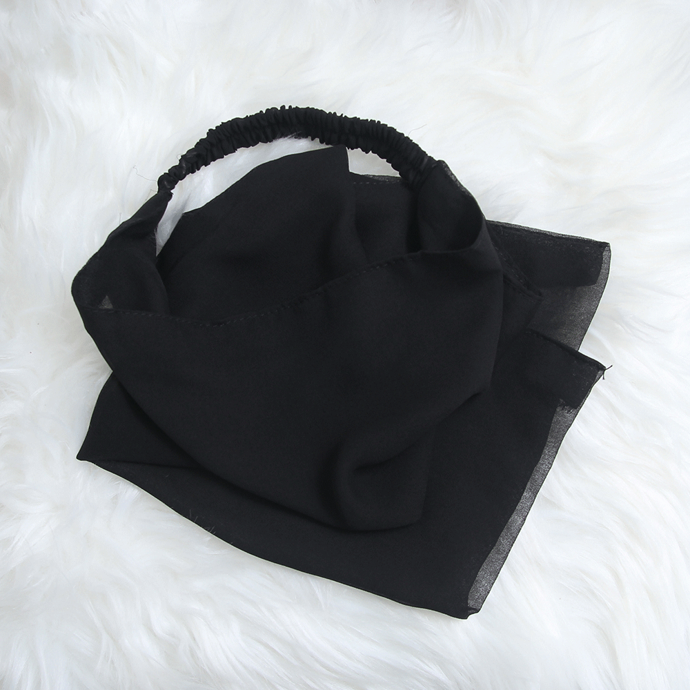 Black Georgette Niqab