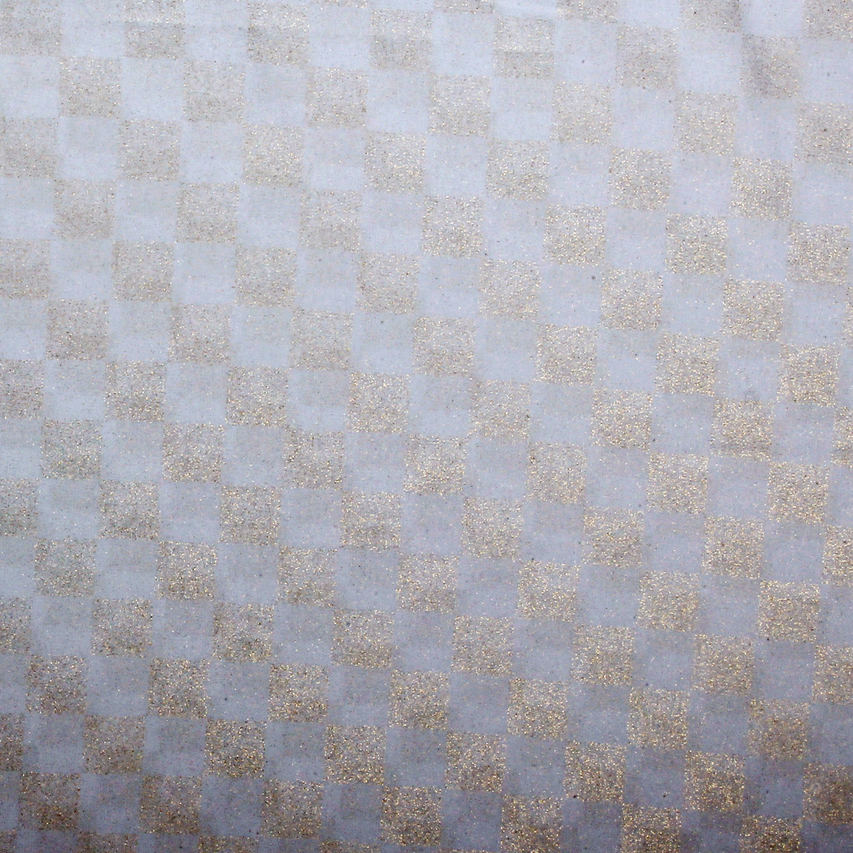 Chiffon Check Foil-White