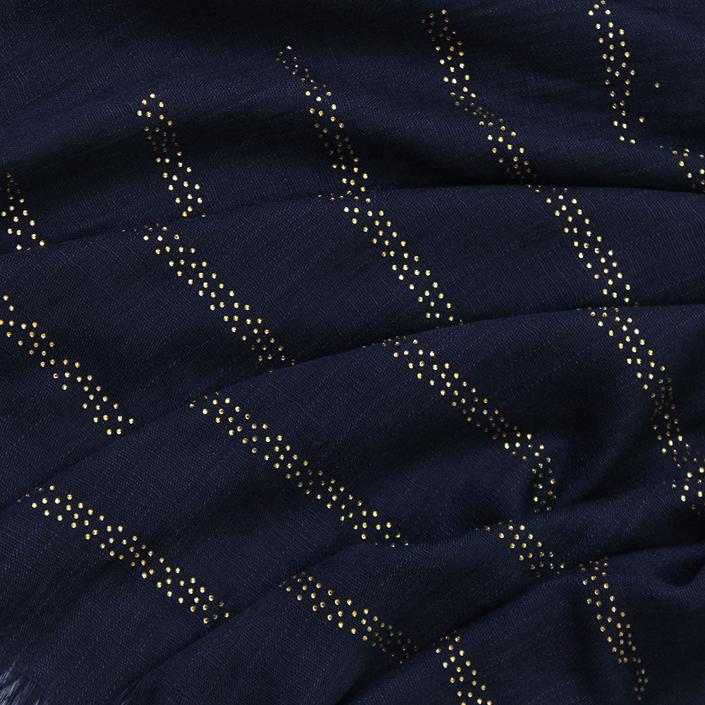 Turkish Stone Hijab - Navy Blue