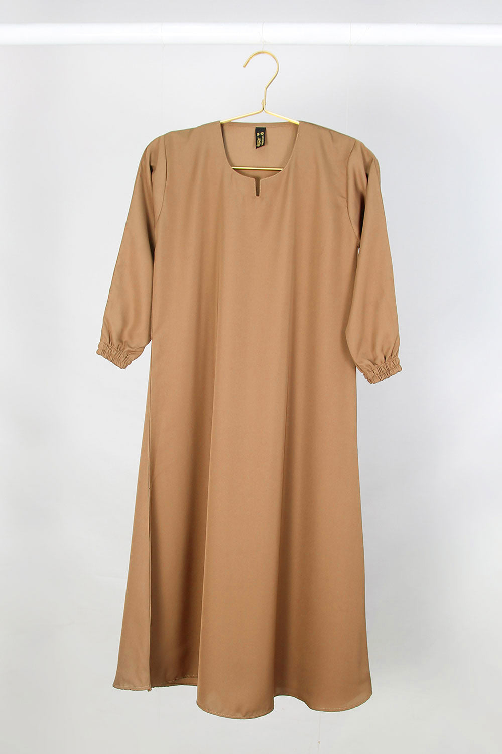 KIDS FRONT CLOSED Abaya Camel