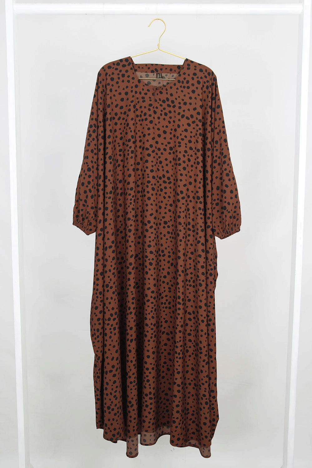 Cheetah Print Georgette Maxi Abaya