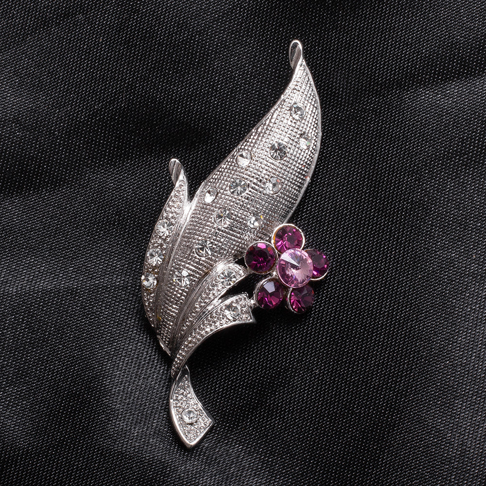 Feuille Silver Brooch