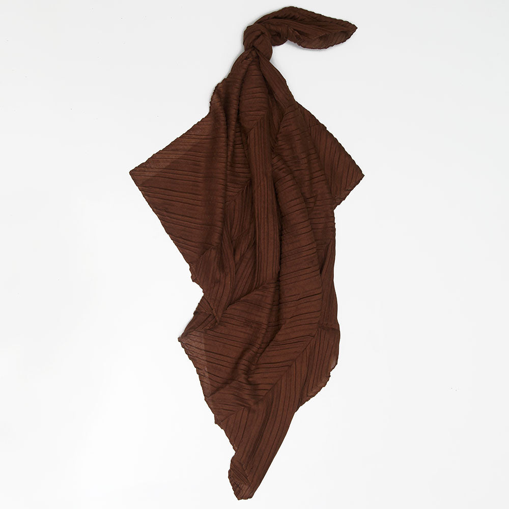 Crinkle Lawn Hijab - Brown