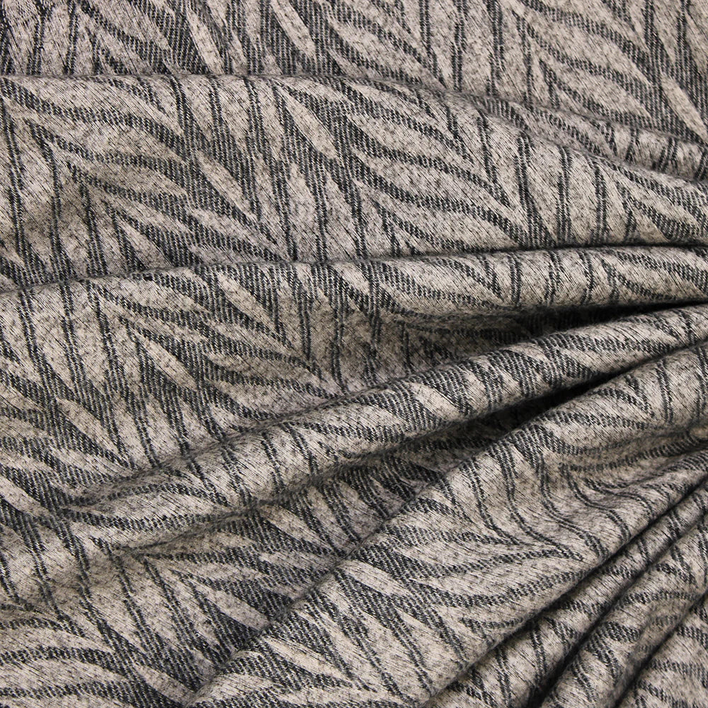 Palm Leaf Cashmere Hijab - Black-Fawn