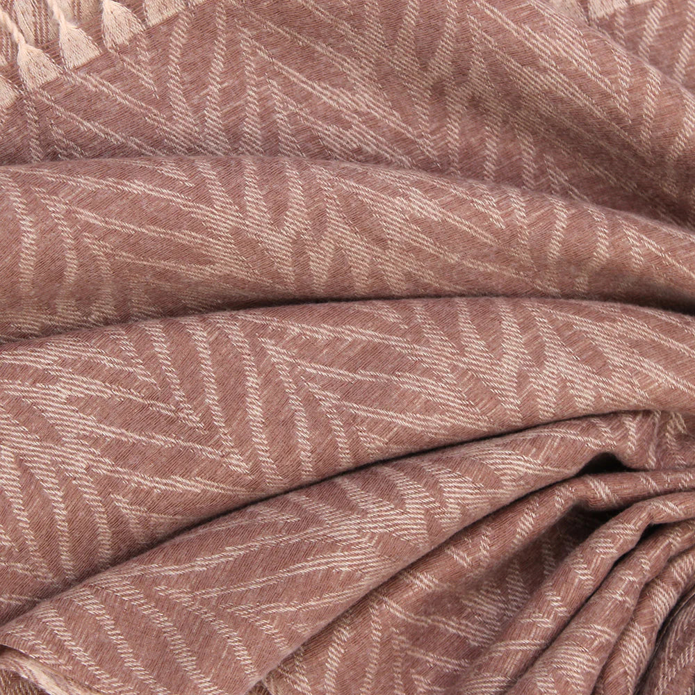 Palm Leaf Cashmere Hijab - Peanut