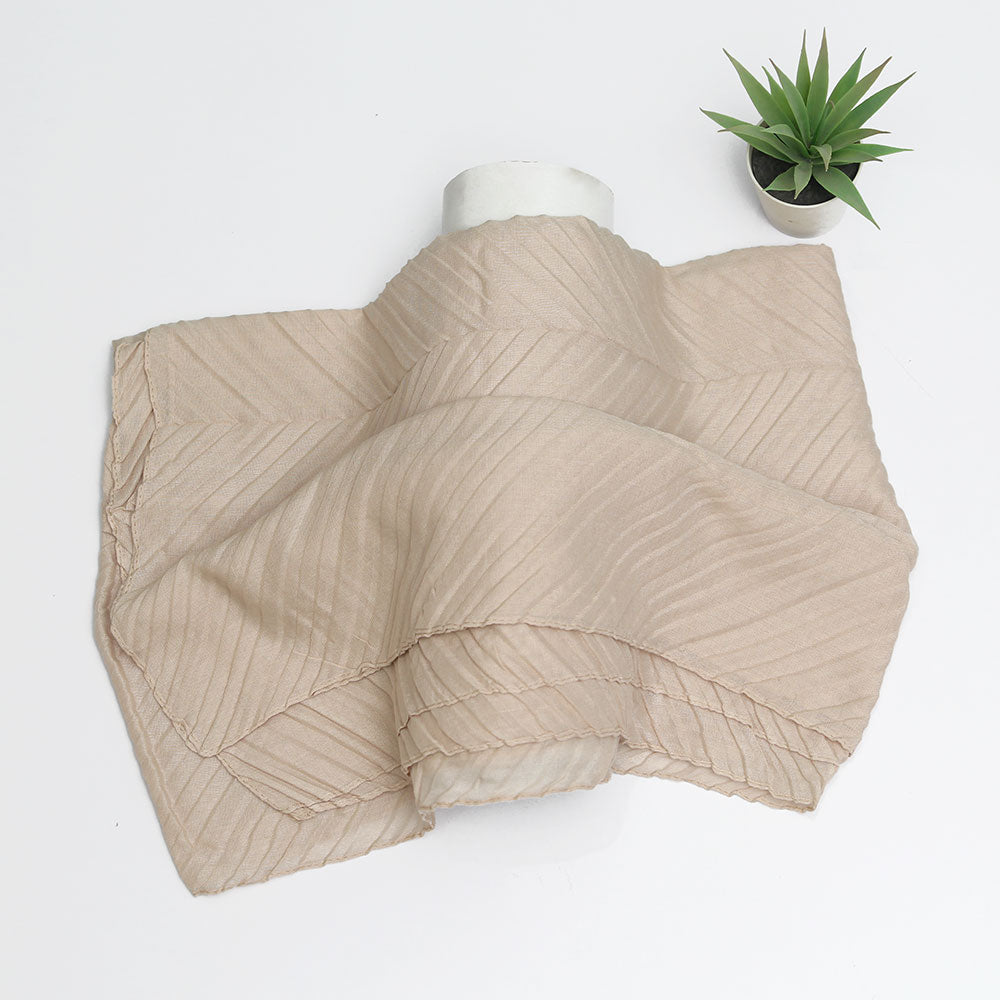 Crinkle Lawn Hijab - Beige