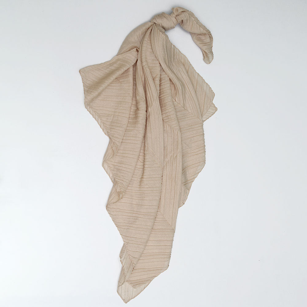 Crinkle Lawn Hijab - Beige