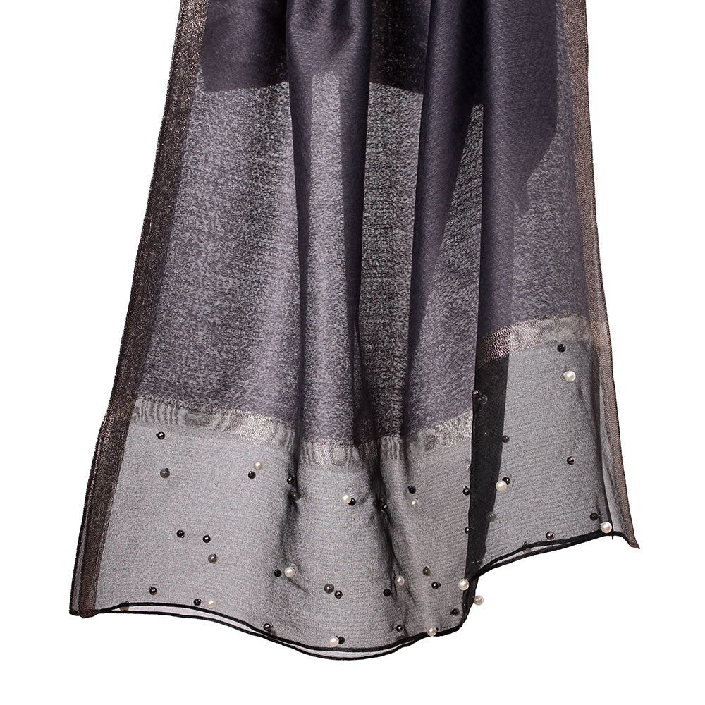 Organza Pearl Dark Grey