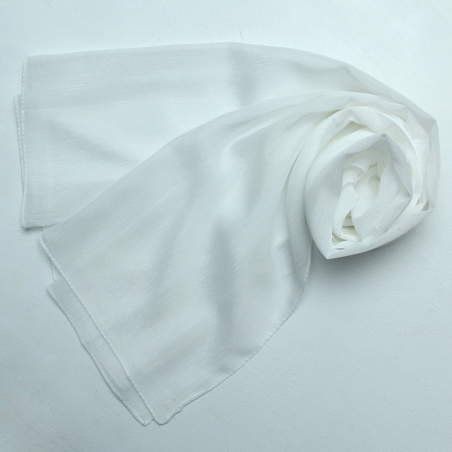 Metallic Chiffon-White
