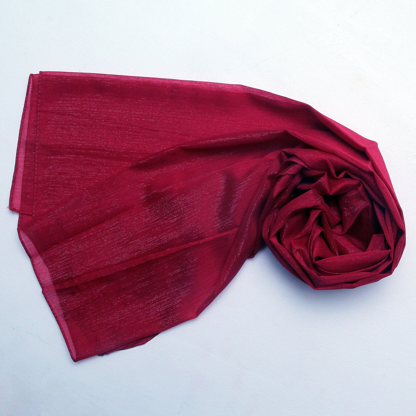 Metallic Chiffon-Maroon