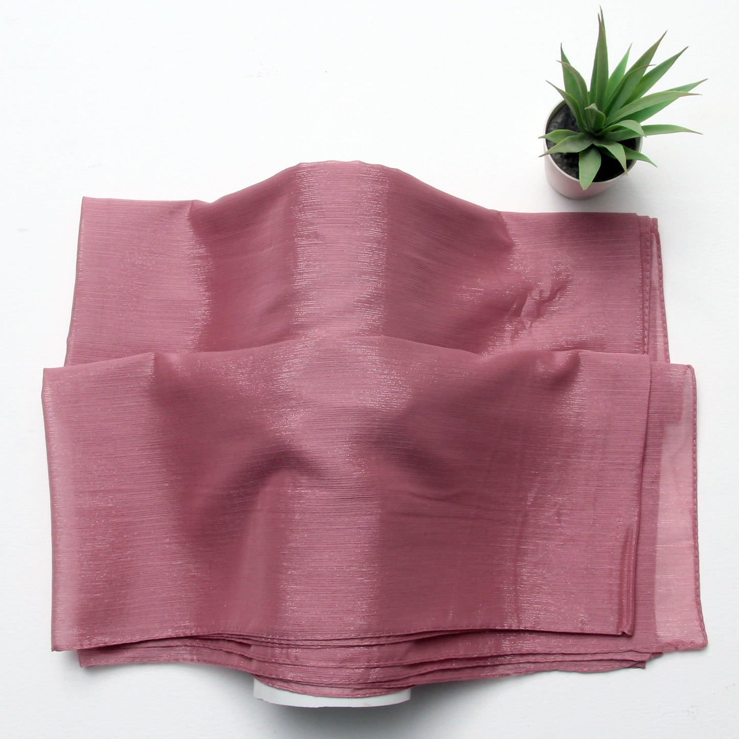 Metallic Chiffon-Tea Pink