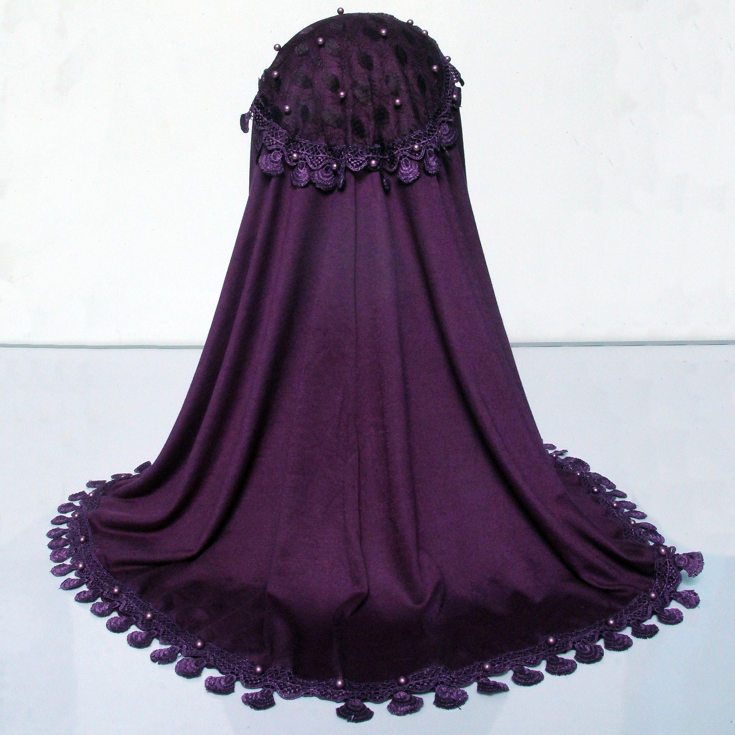 Kids Makhna Lace Hijab - Purple