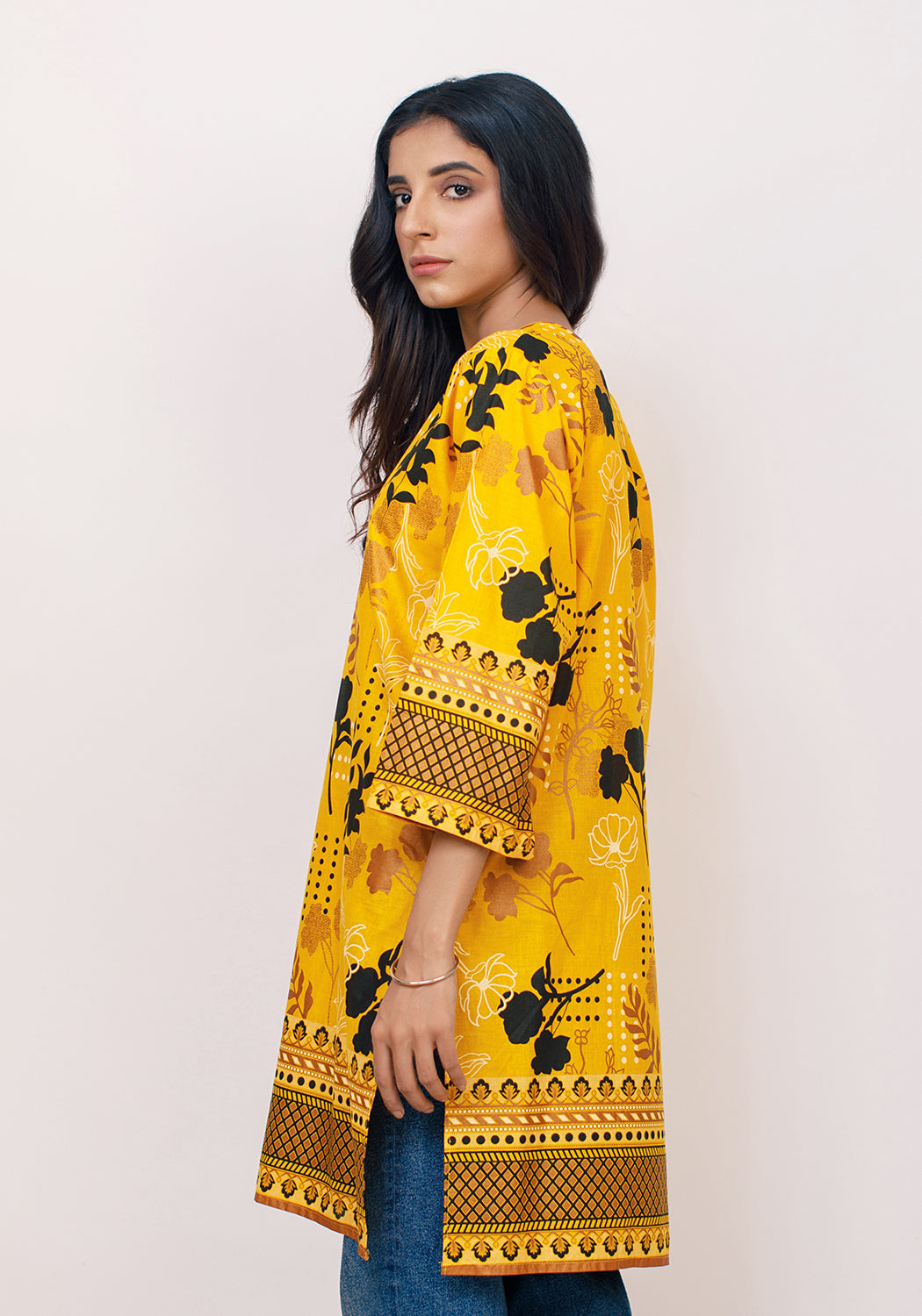 Arzoo Yellow Lawn Kurti