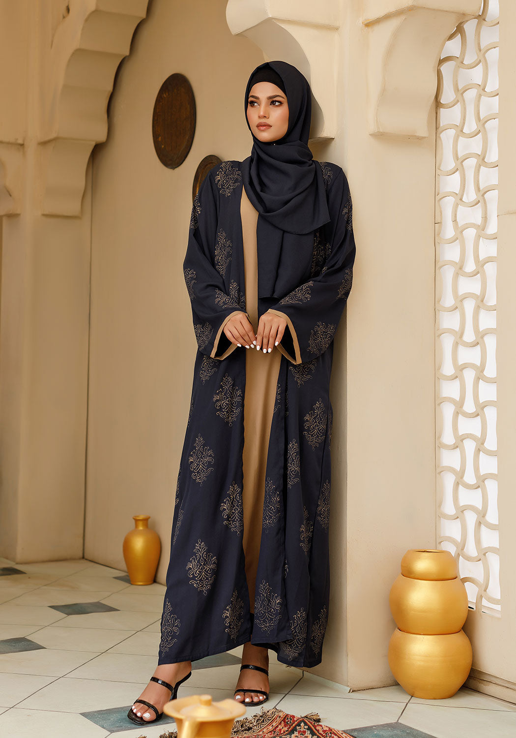 Deep indigo Abaya