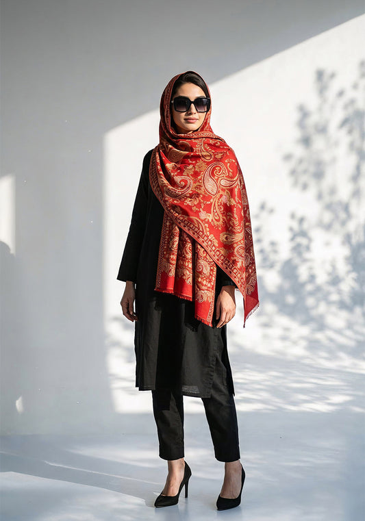 Kani handwoven Hijab - Red