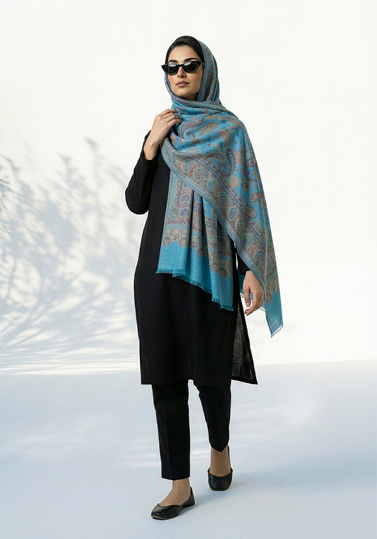 Kani handwoven Hijab - Light Blue
