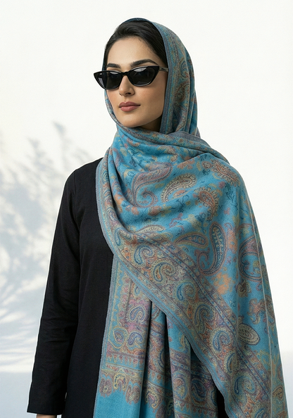 Kani handwoven Hijab - Light Blue