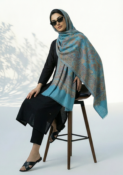 Kani handwoven Hijab - Light Blue