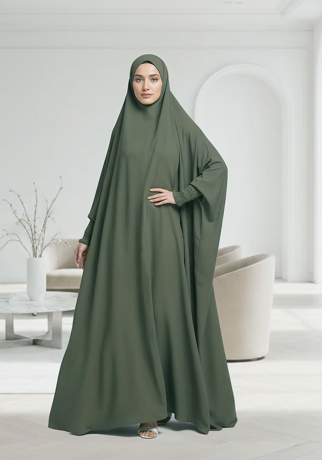 Saudi Jilbab - Olive