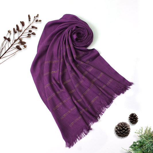 Turkish Stone Hijab - Purple