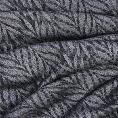 Palm Leaf Cashmere Hijab - Charcoal