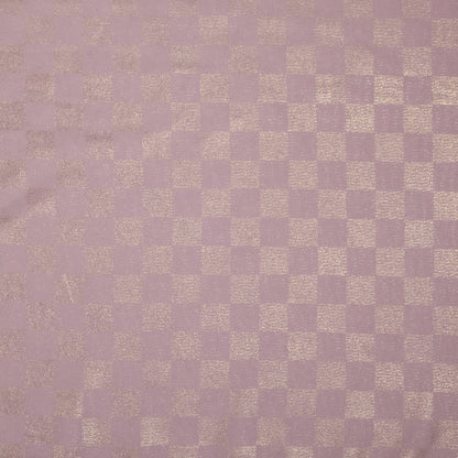Chiffon Check Foil-Tea Pink