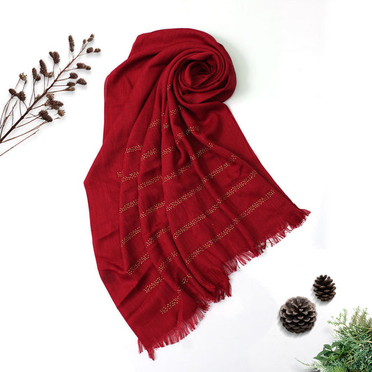 Turkish Stone Hijab -Maroon