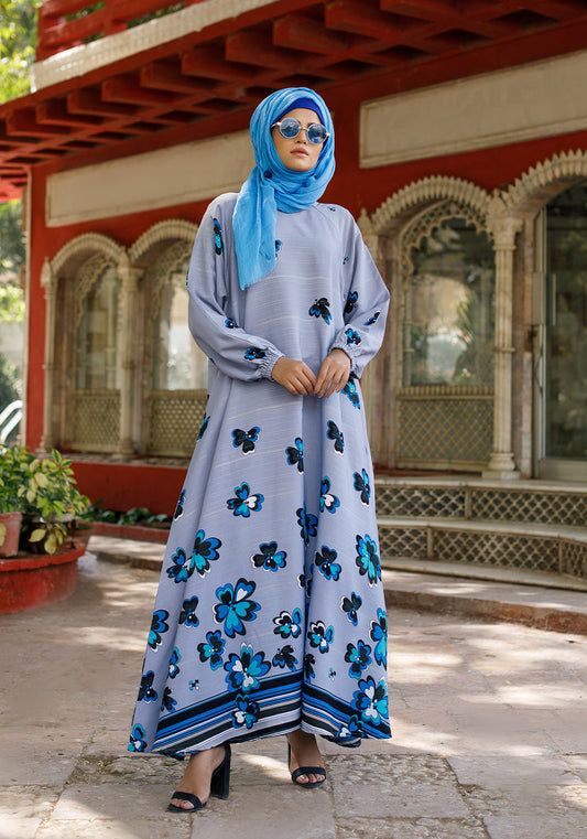 Pebble Grey Maxi Abaya