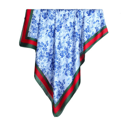 Silk Branded-White-Blue