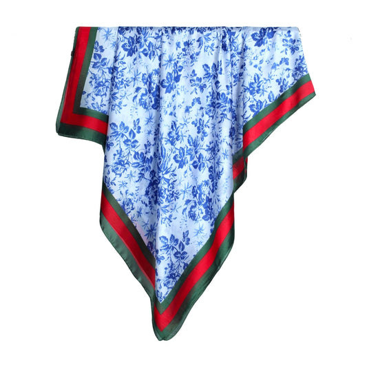 Silk Branded-White-Blue