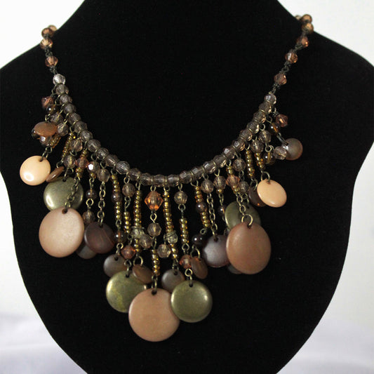 Brown Bib Necklace