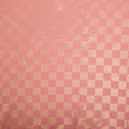 Chiffon Check Foil-Light Pink