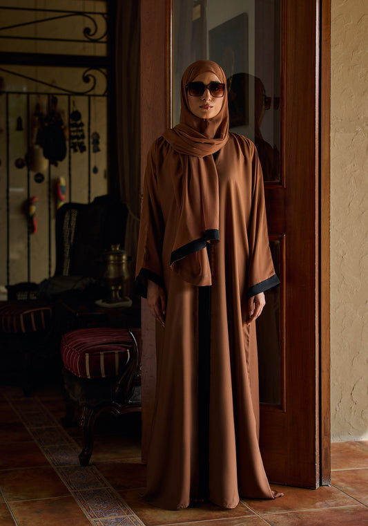 Pristine Caramel Abaya | The Classic Edits