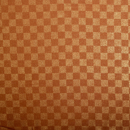 Chiffon Check Foil-Rust