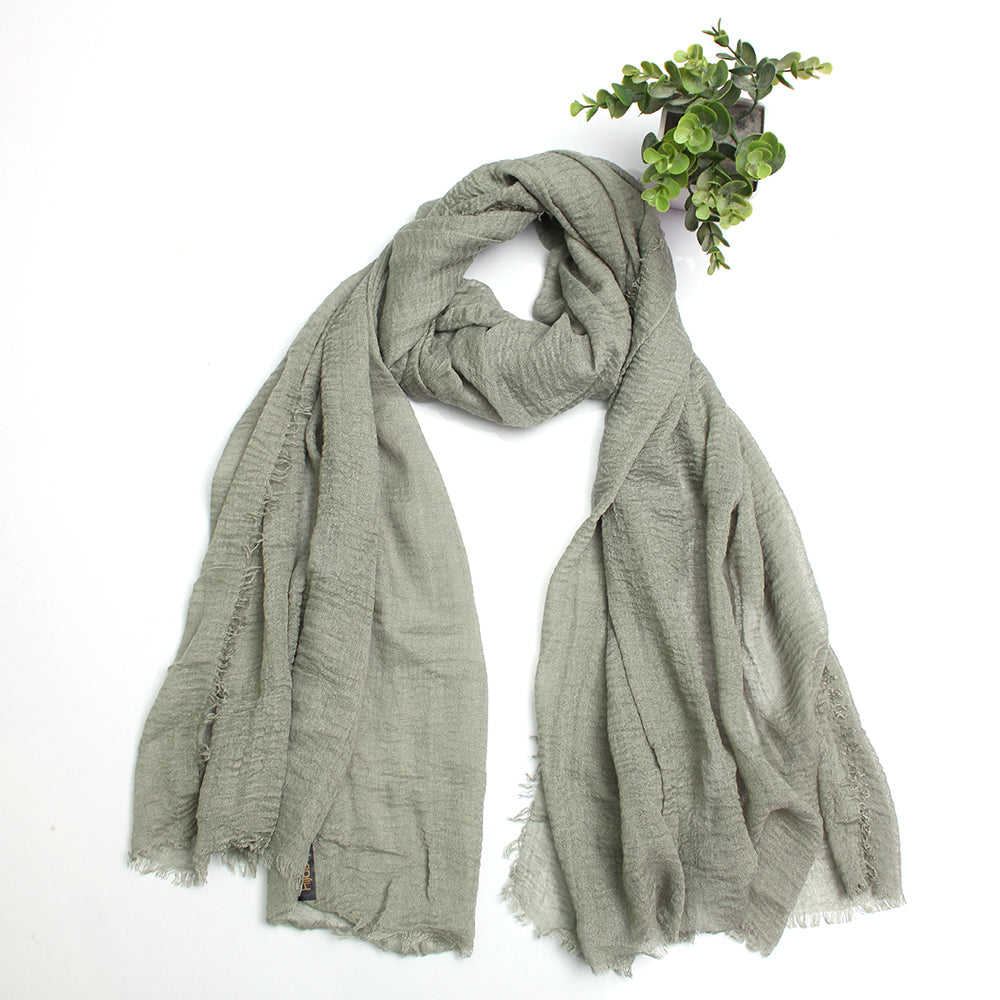 All Grey Crimps Hijab