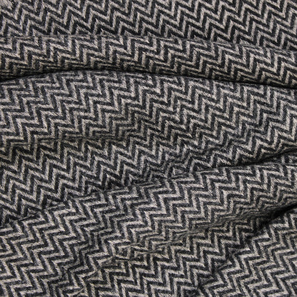 ZigZag Cashmere Hijab - Black- Fawn