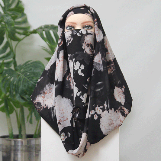Georgette Floral Misri Hijab