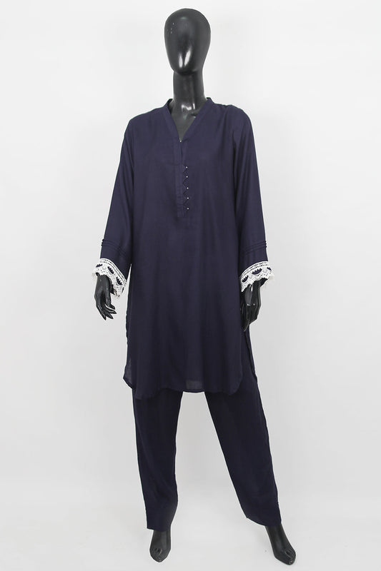 2PC Navy Blue Suit