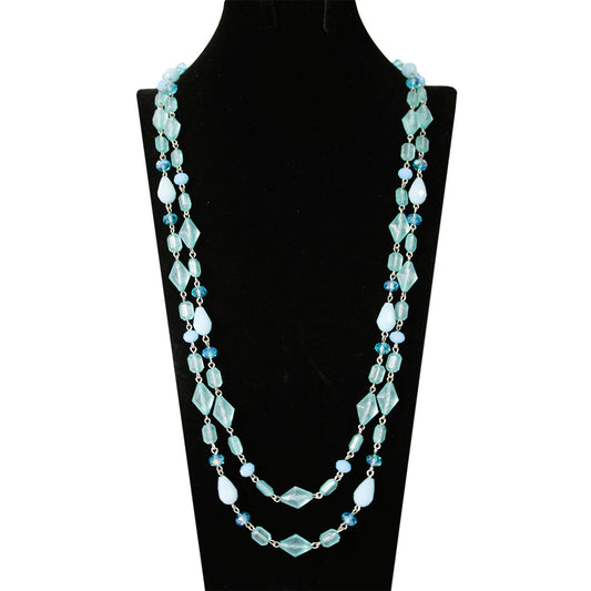 Double stone necklace