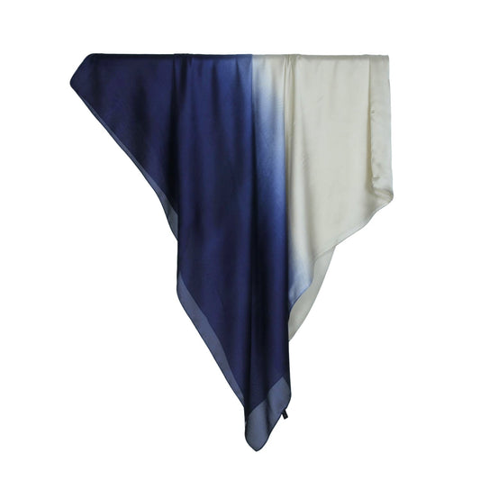 Silk Branded-Navy Blue-Beige