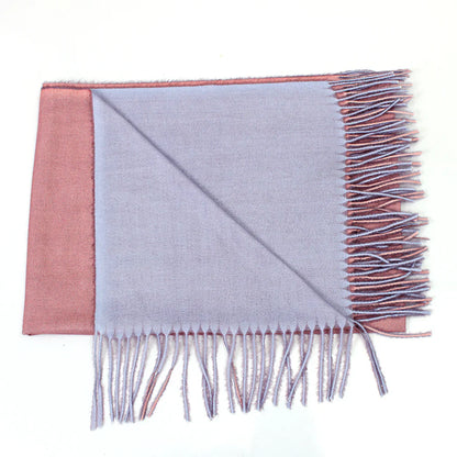 Dual Cashmere Hijab - Pink - Purple