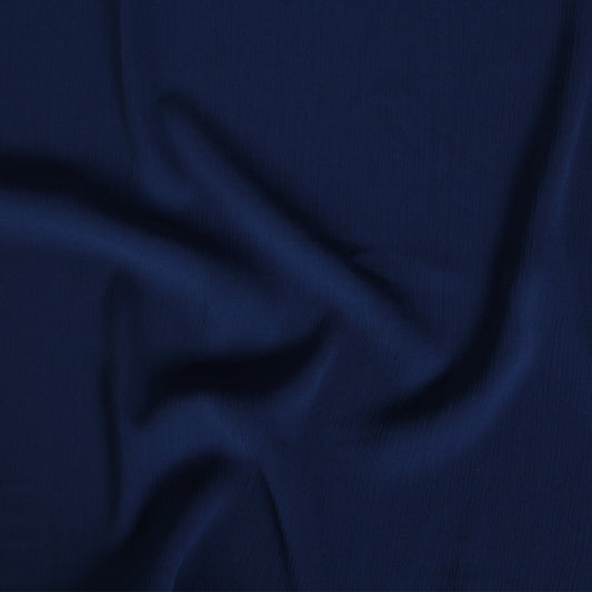 Crinkle Chiffon-Navy Blue