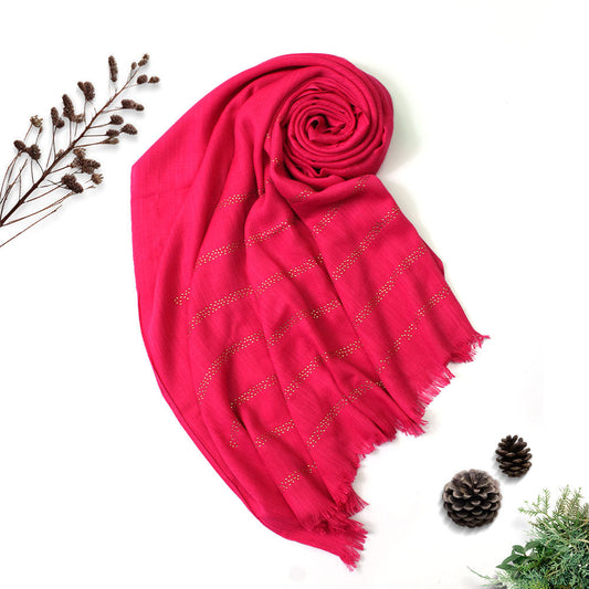 Turkish Stone Hijab - Shocking Pink