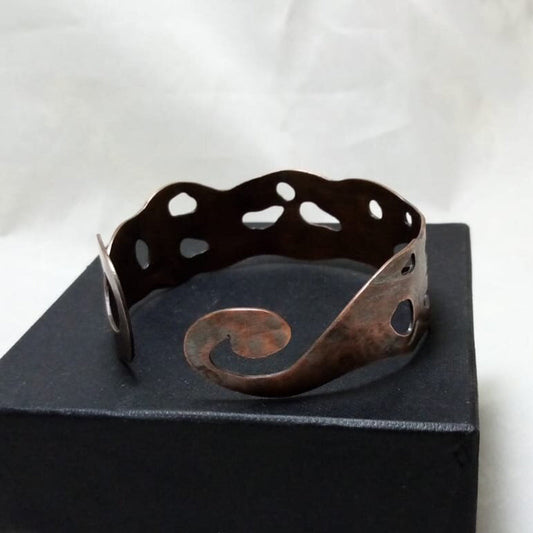 Bracelet Hand pierced oxidized
