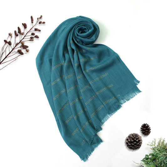 Turkish Stone Hijab - Teal